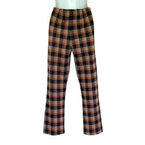 Free People Plaid Pull On Boho Pants Size 0